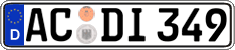 German license plate, Regular plates