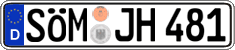 German license plate, Regular plates