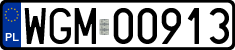 License plates of Poland, Regular car plates