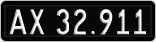 License plate of Denmark, 1958/1966-1976 - system
