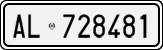 License plate of Italy, Cars (1927 year series)