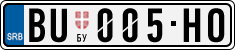 License plate of Serbia, Cars