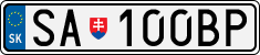 License plate of Slovakia, Cars
