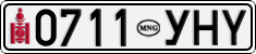 License plate of Mongolia, Cars
