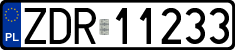 License plates of Poland, Regular car plates
