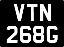 License plate of the United Kingdom, 1963 year system