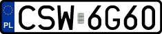 License plates of Poland, Regular car plates