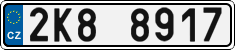 License plate of the Czech Republic, Cars (2001)