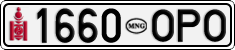 License plate of Mongolia, Cars
