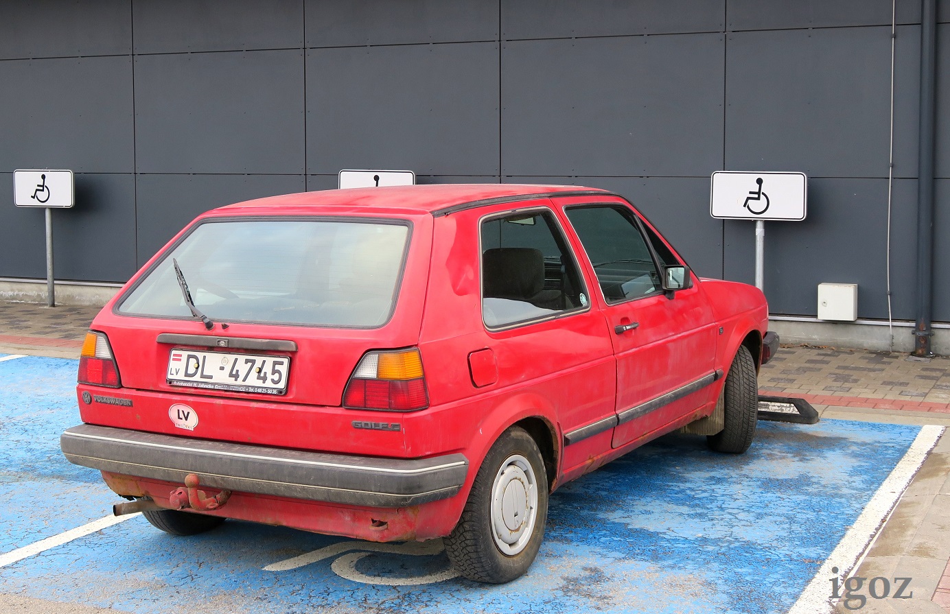 DL-4745, Volkswagen Golf 2nd gen 3-door Hatch (19/1G), 1983–1992