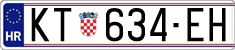 License plate of Croatia, Regular plates