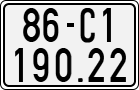 License plate of Vietnam, Motorcycles