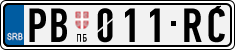 License plate of Serbia, Cars