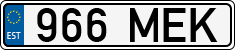 License plate of Estonia, Regular car plates