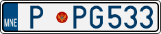 License plate of Montenegro, Police