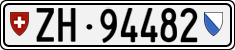 License plate of Switzerland, Cars