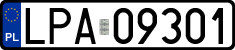 License plates of Poland, Regular car plates