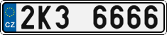 License plate of the Czech Republic, Cars (2001)