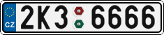 License plate of the Czech Republic, Cars (2001)