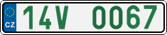 License plate of the Czech Republic, Oldtimers (2001)