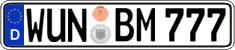 German license plate, Regular plates
