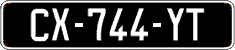 French license plate, SIV (oldtimers)