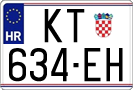License plate of Croatia, Regular plates