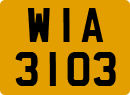 License plate of the United Kingdom, Northern Ireland (1966)