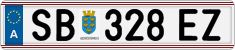 License plate of Austria, Regular plates