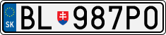 License plate of Slovakia, Cars