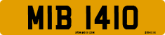 License plate of the United Kingdom, Northern Ireland (1966)