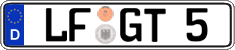 German license plate, Regular plates