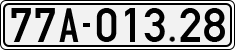 License plate of Vietnam, Cars