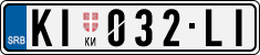 License plate of Serbia, Cars