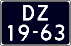 License plate of the Netherlands, Imported oldtimers (cars)