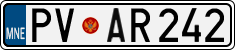 License plate of Montenegro, Cars