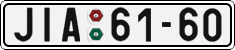 License plate of the Czech Republic, Cars (1960)