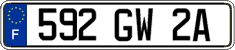 French license plate, FNI