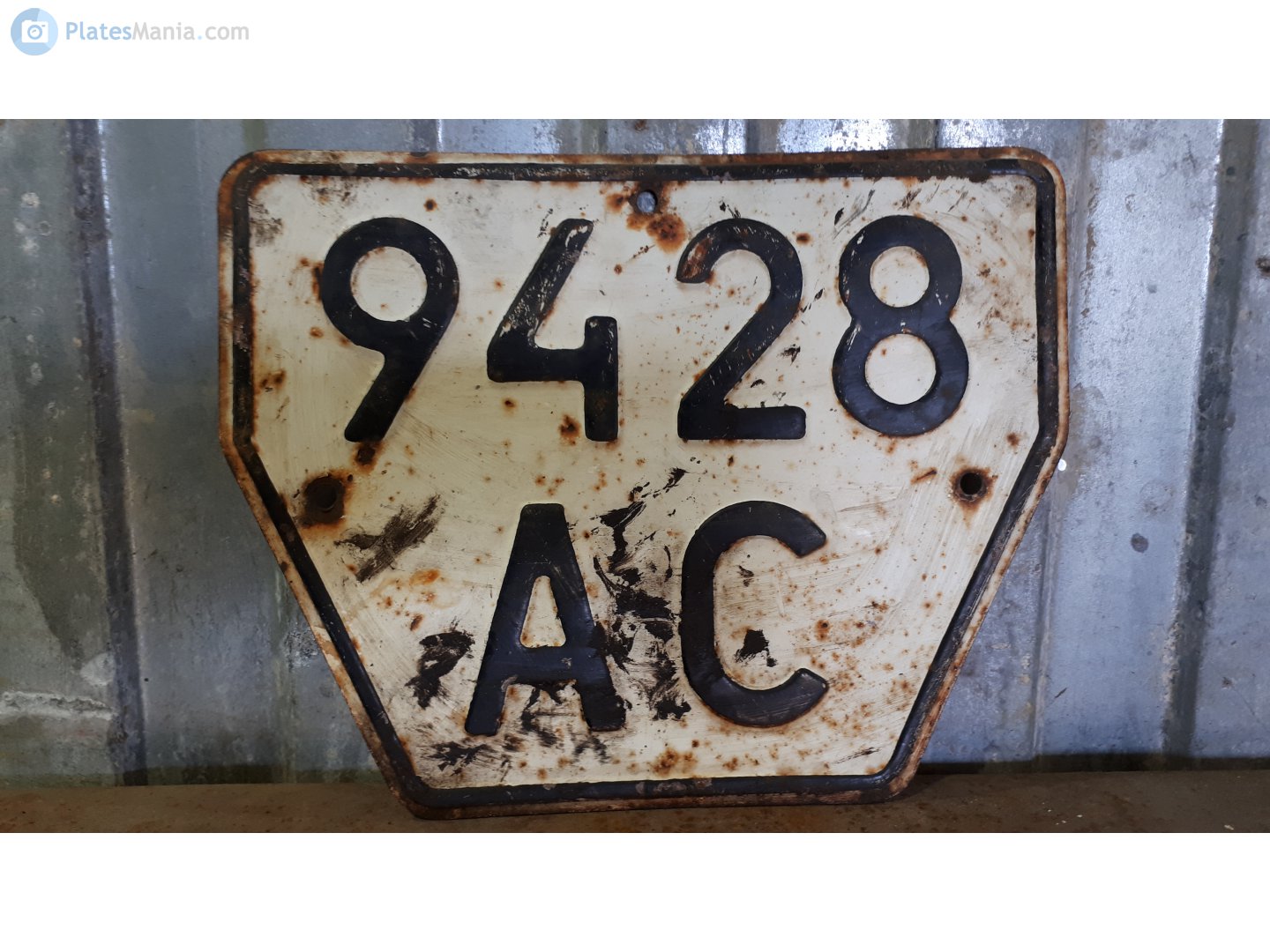 9428 АС, License plate without vehicle 