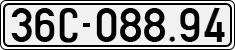 License plate of Vietnam, Cars
