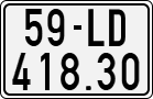 License plate of Vietnam, Motorcycles