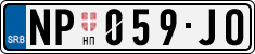 License plate of Serbia, Cars