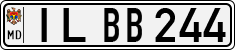License plate of Moldova, Cars (1992)