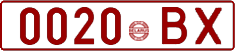 License plate Belarus, Cars (1992)