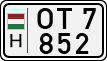 license plates of Hungary, Oldtimers (1990)
