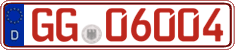 German license plate, Red license plates
