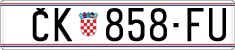 License plate of Croatia, Regular plates