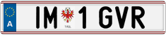 License plate of Austria, Regular plates