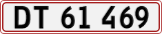 License plate of Denmark, Regular plates