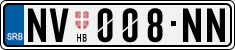 License plate of Serbia, Cars